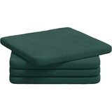  Jastučići za sjedenje 4 pcs Tamnozelena 40 x 40 x 3 cm Baršun | shoptok.hr