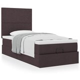 vidaXL Otomanski posteljni okvir z vzmetnico rjav 100x200 cm blago Cene