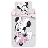 Jerry Fabrics Ružičasta/siva pamučna dječja posteljina za krevet za jednu osobu 140x200 cm Minnie Beautiful – Cijene