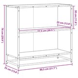  Ormar za knjige crni 80,5x35x76 cm izrađeno drvo | shoptok.hr