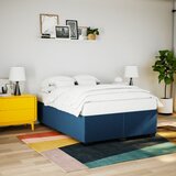 Maison Chic Posteljni okvir - Dvoposteljna postelja - Zakonska postelja brez vzmetnice moder 160x200 cm blago-J4003, (21761116) | Shoptok.si
