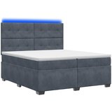  Boxspring krevet s madracem Tamnosiva 200 x 200 cm Baršun | shoptok.hr