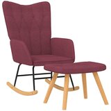  Stolica za ljuljanje s osloncem za noge boja vina od tkanine | shoptok.hr