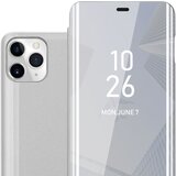 Cadorabo Ohišje, združljiv z Apple v Agate Silver - Clear View Zrcalo Zaščitni pokrov s funkcijo stojala 360 stopinj zaščita, (20570876) | Shoptok.si