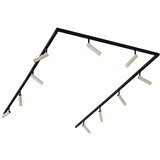QAZQA Modern railsysteem met 10 spots beige met zwart 1-fase - Slimline Uzzy Cene