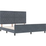  Postelja temno siva 180x200 cm žamet, (22049467) | Shoptok.si