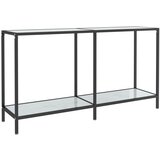 Maison Chic konzolna miza - miza ob steni bela 140x35x75,5 cm kaljeno steklo, (21785817) Cene
