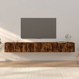 vidaXL Stenska TV omarica 3 kosi dimljen hrast 100x34,5x40 cm | Shoptok.si