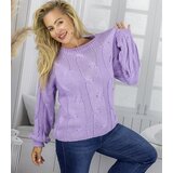 Pri Fluffy Women's Braided Sweater Buffed Sleeves AMELIA | Shoptok.si