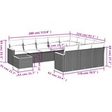  11-dijelni set vrtnih sofa od poliratana s jastucima crni | shoptok.hr