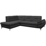 MID.YOU KOTNA SEDEŽNA GARNITURA, struktura, pliš temno siva | Shoptok.si