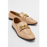 LuviShoes LOUR Women's Beige Skin Loafers | ePonuda.com