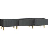 TV omarica s predalom Črna 147 x 34,5 x 30 cm Inženirski les, (5000210517) | Shoptok.si