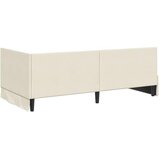  Kutni okvir kreveta s uzglavljem Krema 90 cm x 200 cm Baršun | shoptok.hr