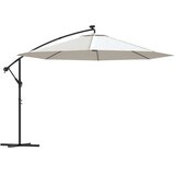  Konzolni vrtni suncobran LED s metalnim stupom 350 cm krem | Shoptok.si