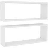 vidaXL Stenske police kockaste 2 kosa bele 60x15x23 cm, (20620978) | Shoptok.si