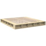  Posteljni okvir sonoma hrast 200x200 cm inženirski les | Shoptok.si