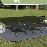  Sklopivi kamperski krevet 2 pcs Crna 206 x 76 x 74 cm | Eponuda.com