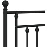  Metalni okvir za krevet s uzglavljem crni 90x190 cm | shoptok.hr