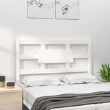  Posteljno vzglavje belo 95,5x4x100 cm trdna borovina, (20684764) | Shoptok.si