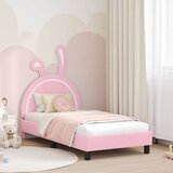  Otroški posteljni okvir z vznožjem Roza 80 x 160 cm PU, (5000104526) | Shoptok.si
