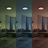  LED RGBW prigušiva stropna svetiljka MELO LED/36W/230V 3000-6000K Ø 39 cm bela + daljinski upravljač | Eponuda.com