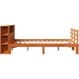  Knjižna postelja brez vzmetnice vošč. rjava 120x190 cm borovina, (21611928) | Shoptok.si