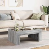 vidaXL Klubska mizica z neskončnimi LED siva sonoma 70x50x30 cm | Shoptok.si