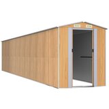  Vrtno spremište svjetlosmeđe 192x938x223 cm pocinčani čelik | shoptok.hr