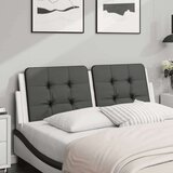vidaXL Jastuk za uzglavlje crno-bijeli 140 cm od umjetne kože | shoptok.hr