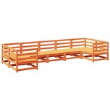  7-dijelni set vrtnih sofa voštano smeđi od masivne borovine | shoptok.hr