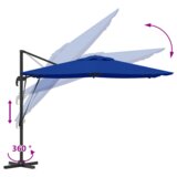  Roma dežnik Modra 286 x 285 x 265 cm Poliester in aluminij, (5000045961) | Shoptok.si