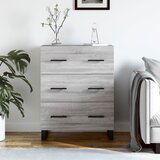 vidaXL Komoda siva sonoma 69,5x34x90 cm inženirski les | Shoptok.si