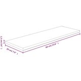  Daska za police 60 x 20 x 1,5 cm neobrađena masivna hrastovina | shoptok.hr