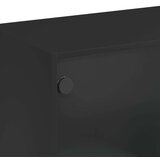  Visoka komoda s vratima crna 68x37x109 cm konstruirano drvo | shoptok.hr