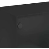  Visoka omara z vrati črna 68x37x109 cm inženirski les | Shoptok.si