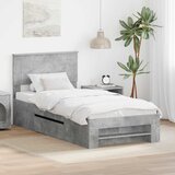  Krevetna konstrukcija s uzglavljem Betonski sivi 100 x 200 m | shoptok.hr