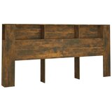  Uzglavlje s ormarićem boja dimljenog hrasta 220x18,5x104,5 cm | shoptok.hr