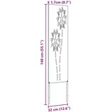vidaXL Dekorativna ploča za vrt Bijela 32 x 140 cm | shoptok.hr