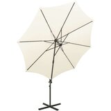  Vrtni senčnik z LED lučkami peščen 300 cm, (20729289) | Shoptok.si