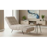 MID.YOU LEŽALNI POČIVALNIK, krem barve tekstil | Shoptok.si