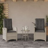  3-dijelni bistro set s jastucima svjetlosivi od poliratana | Eponuda.ba