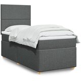  Krevet s oprugama i madracem tamnosivi 90 x 190 cm od tkanine | shoptok.hr