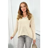 Kesi Sweater with mohair oversize light beige