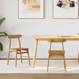  Stolac za blagovanje 2 pcs Prirodna Čvrsto drvo | shoptok.hr