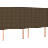  Krevet s oprugama i madracem tamnosmeđi 200x200 cm od tkanine | shoptok.hr