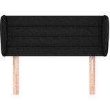  Uzglavlje s ušima crni 93x23x78/88 cm od tkanine | shoptok.hr