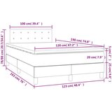  Krevet s oprugama i madracem LED plavi 120 x 190 cm od tkanine | shoptok.hr