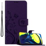 Cadorabo Samsung Galaxy A80/A90 4G in klasična temno modra - ovitek v cvetličnem dizajnu z magnetnim zapiranjem, stoječo funkcijo in režami za kartice, (20860323) | Shoptok.si