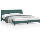  Okvir za krevet s uzglavljem tamnozeleni 180x200 cm baršunasti | shoptok.hr